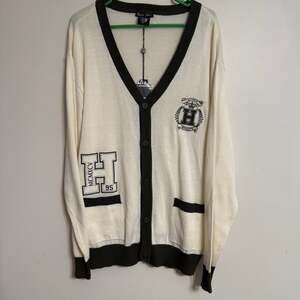 NWT‎ Bare Fox 26 Varsity V-neck Cardigan Sweater XXL Button Up Retro
